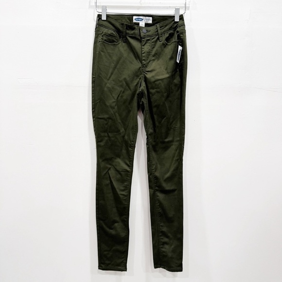 Old Navy High Rise Rockstar Super Skinny Jeans in Royal Pine Green Size 2 - Picture 1 of 7